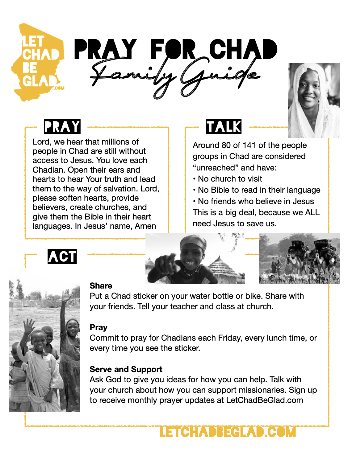 Pray for Chad Family Guide